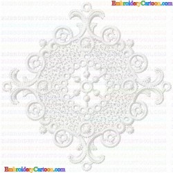 3D Specialty Lace And Swan 12 Embroidery Design
