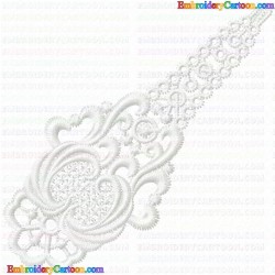 3D Specialty Lace And Swan 3 Embroidery Design