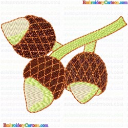 Acorn 3 Embroidery Design