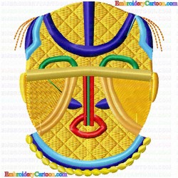 African Masks 10 Embroidery Design