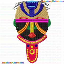 African Masks 11 Embroidery Design