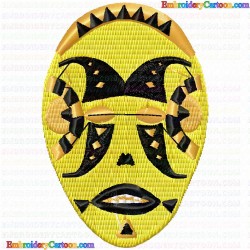 African Masks 14 Embroidery Design