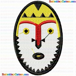African Masks 16 Embroidery Design