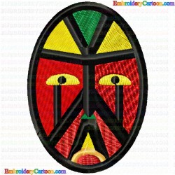 African Masks 3 Embroidery Design