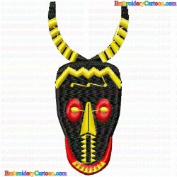 African Masks 4 Embroidery Design