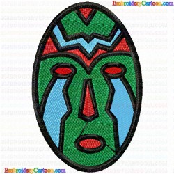 African Masks 6 Embroidery Design