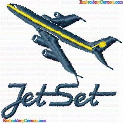 Airplanes 62 Embroidery Design