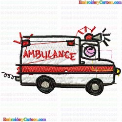 Ambulance 2 Embroidery Design