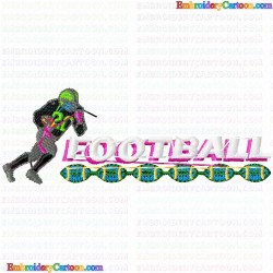 American Football 2 Embroidery Design