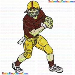 American Football 9 Embroidery Design