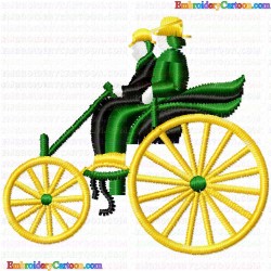 Antique Cars 4 Embroidery Design