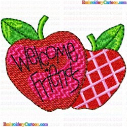 Apple 14 Embroidery Design