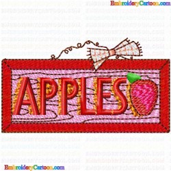 Apple 17 Embroidery Design