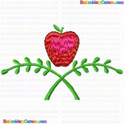 Apple 24 Embroidery Design