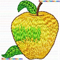 Apple 33 Embroidery Design