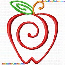 Apple 37 Embroidery Design