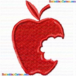 Apple 4 Embroidery Design