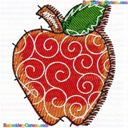 Apple 6 Embroidery Design