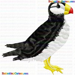 Atlantic Puffin 3 Embroidery Design