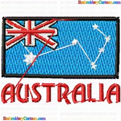Australia 1 Embroidery Design