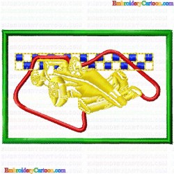 Auto racing 2 Embroidery Design