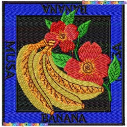 Banana 10 Embroidery Design