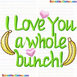 Banana 4 Embroidery Design