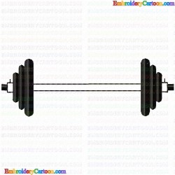 Barbell 1 Embroidery Design