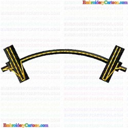 Barbell 4 Embroidery Design