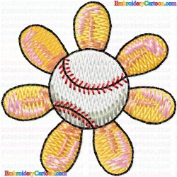 Baseball 13 Embroidery Design