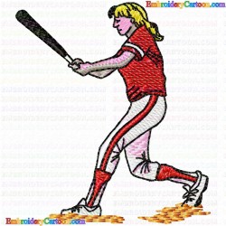 Baseball 17 Embroidery Design