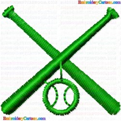 Baseball 23 Embroidery Design