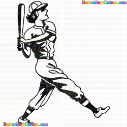 Baseball 2 Embroidery Design