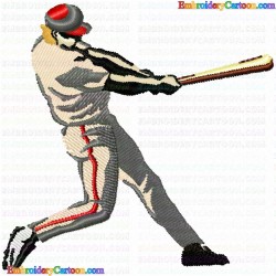 Baseball 50 Embroidery Design