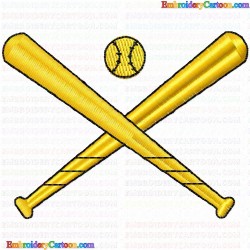 Baseball 54 Embroidery Design