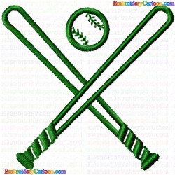 Baseball 55 Embroidery Design