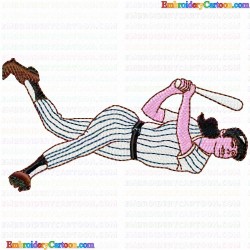 Baseball 5 Embroidery Design