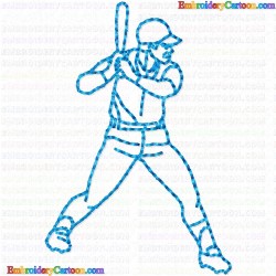 Baseball 63 Embroidery Design