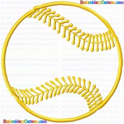 Baseball 64 Embroidery Design