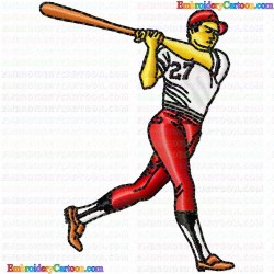 Baseball 6 Embroidery Design