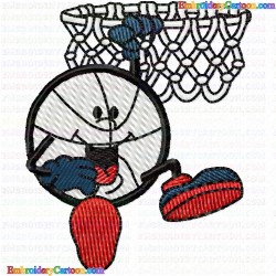 Basketball 10 Embroidery Design