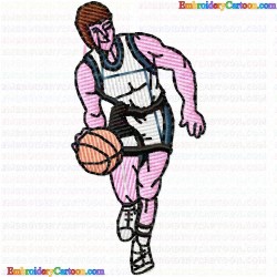 Basketball 12 Embroidery Design