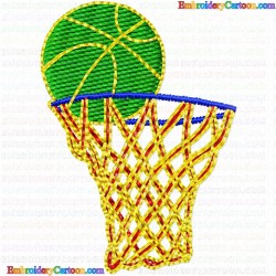 Basketball 19 Embroidery Design