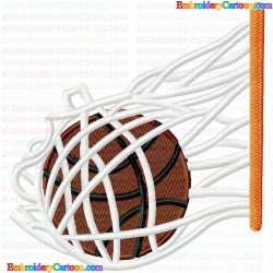 Basketball 25 Embroidery Design