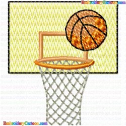 Basketball 28 Embroidery Design