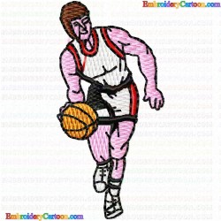 Basketball 34 Embroidery Design