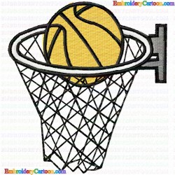 Basketball 36 Embroidery Design