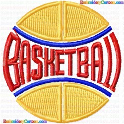 Basketball 37 Embroidery Design