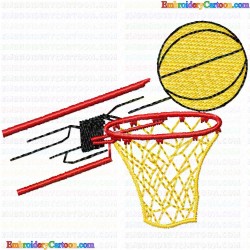 Basketball 3 Embroidery Design