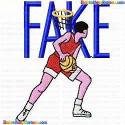 Basketball 43 Embroidery Design